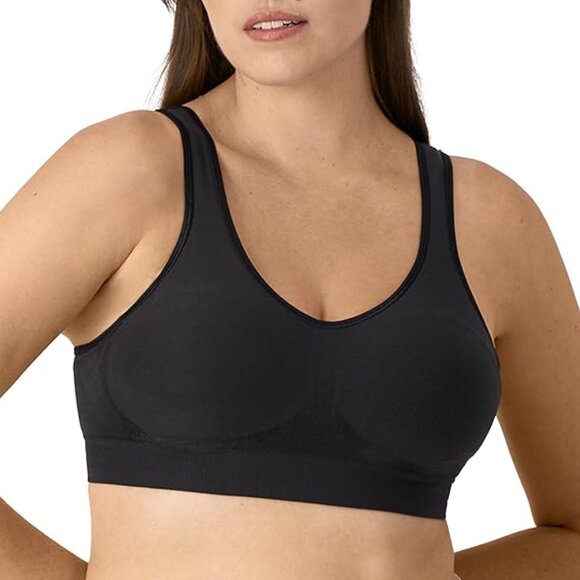 NWT Bali Women's Comfort Revolution Wireless Black Bra Size M - Picture 1 of 6